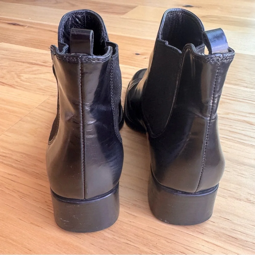 Prada Cap Toe Black Leather Boots Women’s EU 36 US 6 - Picture 4 of 9